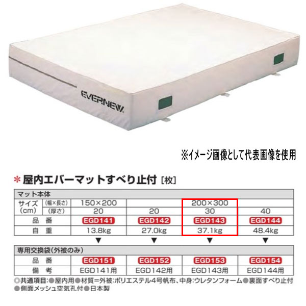 エバニュー 屋内エバーマット すべり止付 EGD143 200×300珊 30珊厚