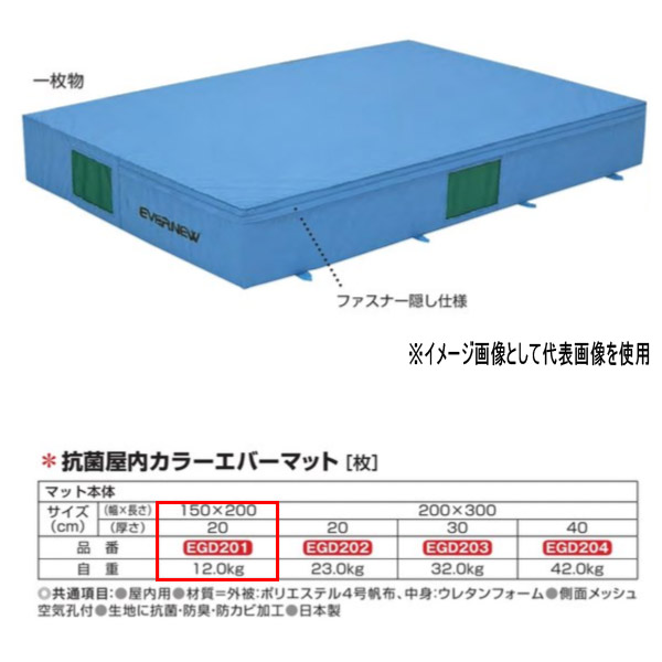 値頃 受注生産 屋内カラーエバーマット二つ折 EGD211 150×200×20 陸上