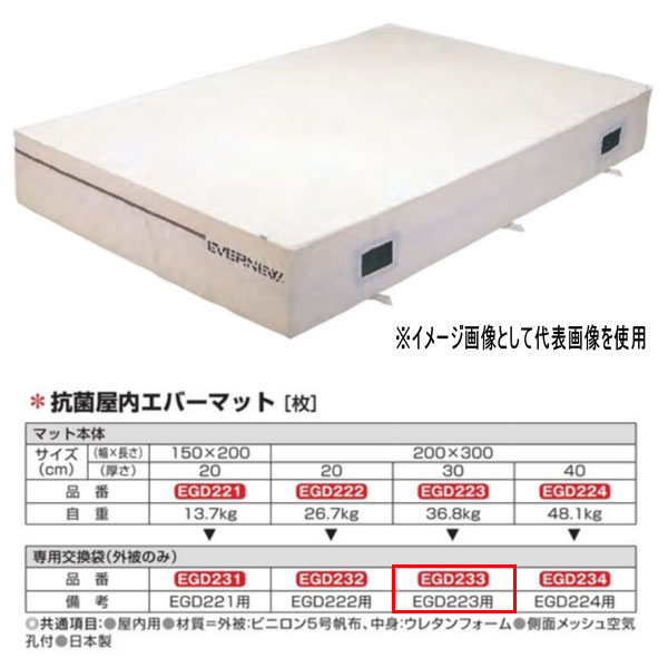エバニュー 抗菌 屋内 エバーマット EGD223用専用取り替えっこ袋（外被剞けつ） EGD233