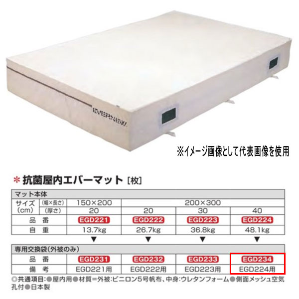 5％OFF エバニュー 屋内エバーマット二ツ折すべり止め付 専用交換袋 外被のみ ＥＧＤ１６３用 EVERNEW EGD173