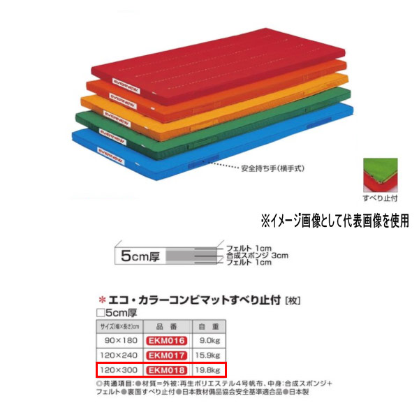 エバニュー エコ・色つや二人組つや消しすべり止付 EKM018 幅 120×長300糎 厚5糎