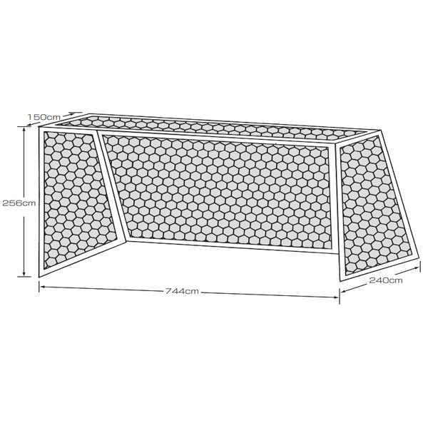 楽天市場】カネヤ ジュニアサッカーゴールネット （組） 7cm亀甲目 幅