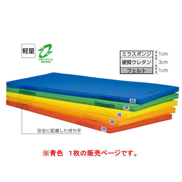 トーエイライト 軽量エコカラーマット すべり止め付 120×240×5cm 青 T1861B 42,761円