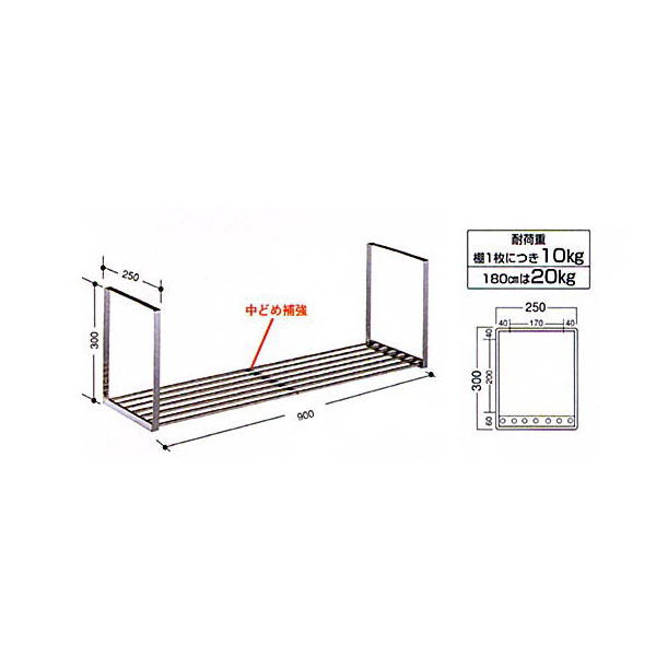 タクボ パイプ棚Aタイプ1段 ネジ止めタイプ 幅90cm PA1-90 【89%OFF!】