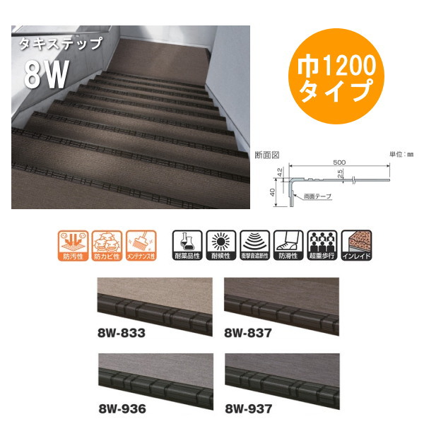 タキロン　タキステップ6W　900幅ｘ7枚（ケース） RAステップ6W | 製品情報 | タキロンマテックス株式会社 [床材改修]
