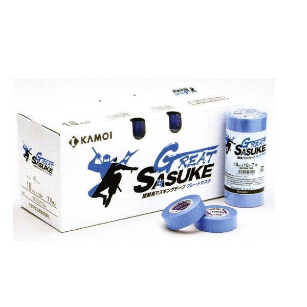 新品未使用品、カモイ、グレートSASUKEマスキングテープ3箱 楽天市場】マスキングテープ カモイ GREAT SASUKE (20mm×60巻