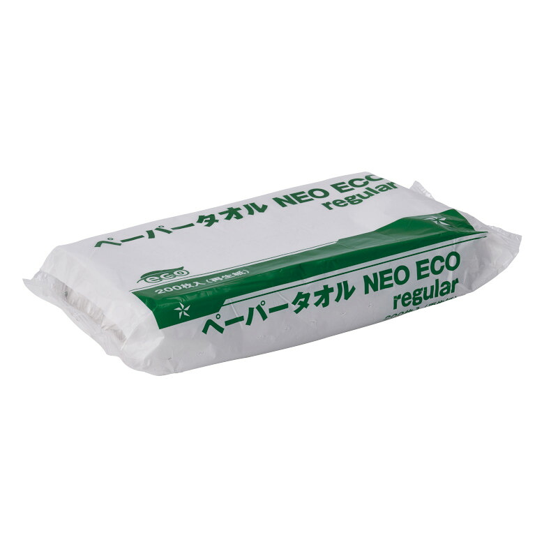 テラモト ペーパータオル NEOECO レギュラー 200枚入&times;60ヶ入 OT-567-120-0｜イーヅカ