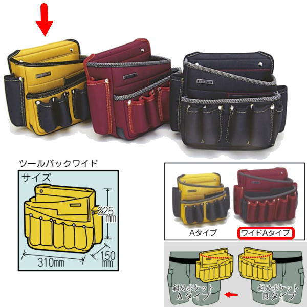 【楽天市場】KLASS 極東産機 ツールバッグワイド B 巾310×高225