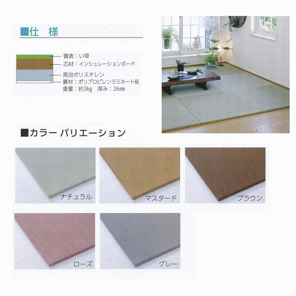 KLASS 極東産機 へりなし置き畳 円 ヘリ無し い草表 半帖
