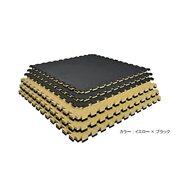 KLASS 運動競技用 合わせ目つや消し 黄色×黒いこと 縦100×横100×厚4糎 TJM3105