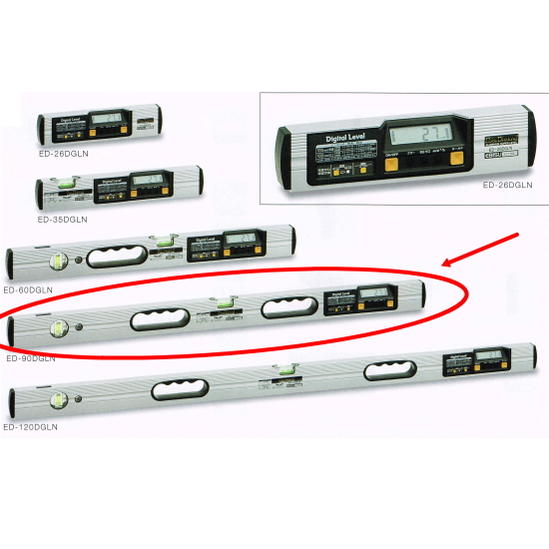 エビス 羅針盤付デジタル気泡管水準器 ED-90DGLMN 900粍