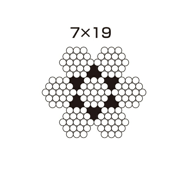 水本機械類 針金縄索 7×19 SUS304 W19-2 200m DIY・工具-花・ガーデン・DIY-吊金具