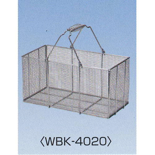 水本機械類 洗い濯ぎカゴ 角型 WBK-4020 幅200×奥ぶかさ400×高さ200