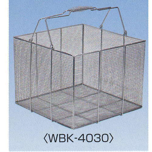 水本機械類 洗い濯ぎカゴ 角型 WBK-4030 幅400×奥ぶかさ400×高さ300