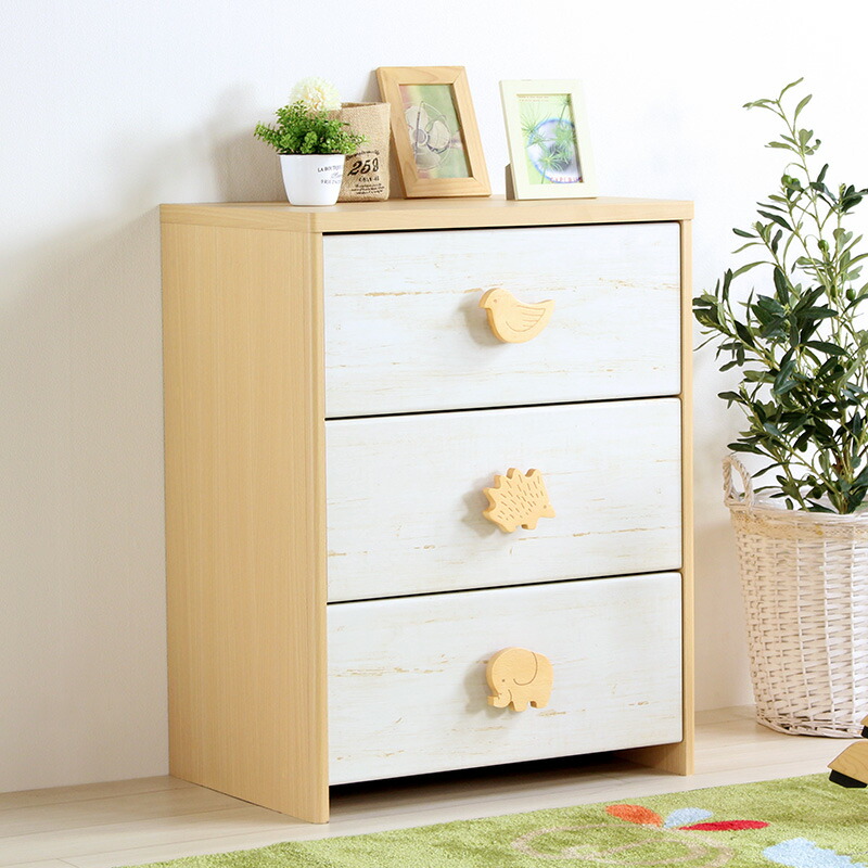 楽天市場 チェスト 子供服 収納 キッズチェスト タンス たんす 箪笥 洋服 子供用 おしゃれ 北欧 キッズ家具 知育家具 シンプル 動物 アニマル かわいい 子供部屋 リビング 自分で片付け Lak 7555h ランドキッズ Landkids Works インテリアワークス
