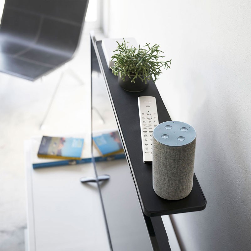 楽天市場 あす楽 薄型テレビ上ラック スマート ホワイト ブラック テレビ上 ラック 収納 収納ラック おしゃれ テレビ テレビ台 ボード スタンド 片付け 小物 ゲーム リモコン リビング Dvd 白 黒 Smart 山崎実業 Yamazaki 4270 4271 Works インテリアワークス