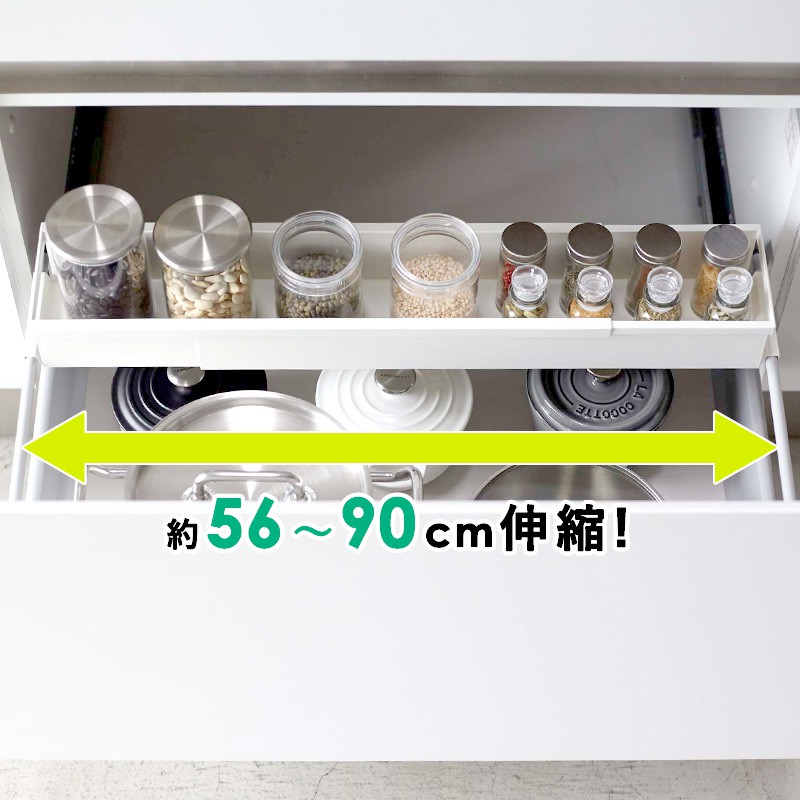 楽天市場 送料無料 シンク下 伸縮ラック タワー スリム キッチン収納ラック 伸縮 調味料 ストック 収納 キッチン収納 おしゃれ モダン シンプル ホワイト ブラック 山崎実業 Yamazaki Tower 4490 4491 Works インテリアワークス