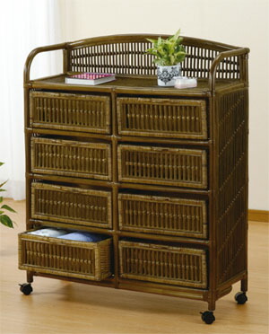 楽天市場】Romantic Rattan 籐チェストW754 65×35×90 ラタン家具 収納