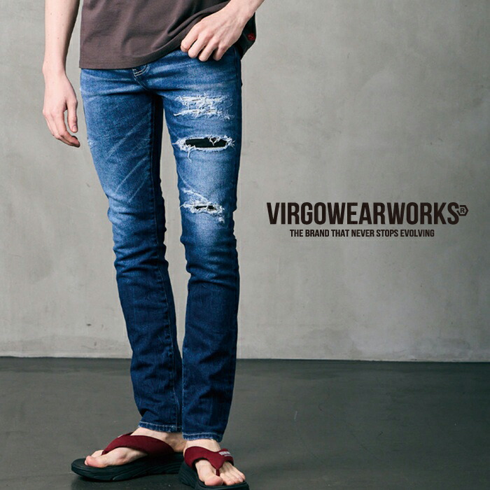 VIRGOwearworks (ヴァルゴウェアワークス) 女神織denimes x VIRGOwearworks DAMAGE DENIM【デニムパンツ】【VG-CB-153】【2026 SPRING&SUMMER】【お取り寄せ商品 キャンセル不可】【VIRGOwearworks ヴァルゴウエアワークス バルゴ】｜Interplay