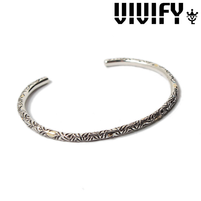 VIVIFY(ヴィヴィファイ)(ビビファイ)Full Arabesque Bangle　w/gold（3mmbody）【オーダーメイド 受注生産】【キャンセル不可】【VIVIFY バングル】【VFB-145】｜Interplay