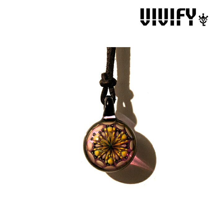 VIVIFY(ヴィヴィファイ)Fireworks Leather Necklace(L)【オーダーメイド受注生産】【キャンセル不可】【VIVIFY ネックレス】【ガラス工芸】【VFN-225】|Interplay