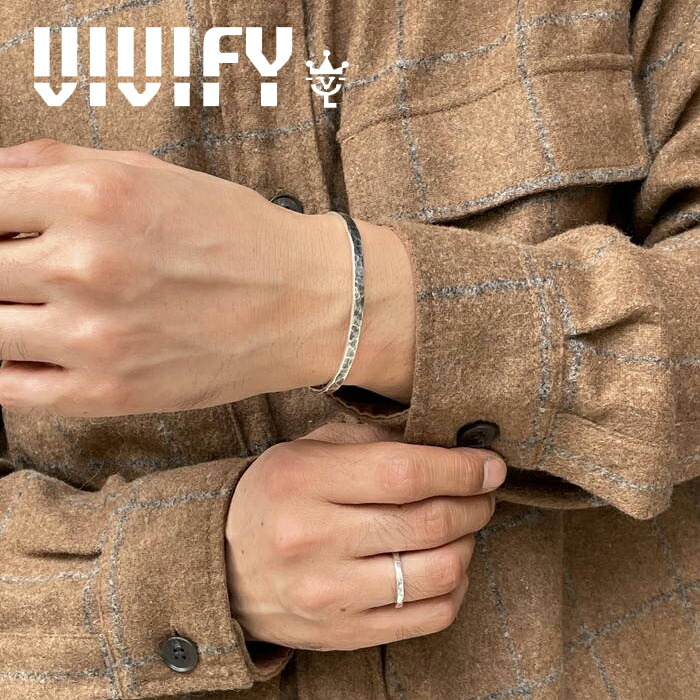 VIVIFY(ヴィヴィファイ)(ビビファイ)Back Hallmarks Bangle Hammered finish Narrow