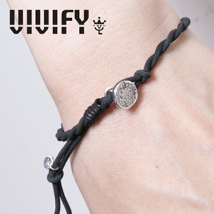 VIVIFY(ヴィヴィファイ)(ビビファイ)Melted Texture Button Nubuck Cord Bracelet 【VIVIFY ブレスレット】【メンズ レディース】【VFB-174】【オーダーメイド ハンドメイド 受注生産】【キャンセル不可】｜Interplay