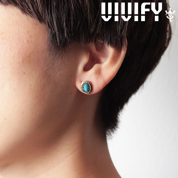 VIVIFY(ヴィヴィファイ)(ビビファイ)Old Native Style Stone Setting Pierce/k18gold RopeDeco【VIVIFY ピアス】【VFP-247】【オーダーメイド 受注生産】【キャンセル不可】｜Interplay