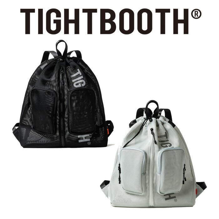TIGHTBOOTH (タイトブース) LOGO MESH KNAPSACK【メッシュ ナップサック】【TIGHTBOOTH PRODUCTION タイトブースプロダクション TBPR インタープレイ INTERPLAY】【SU26-A01】|Interplay