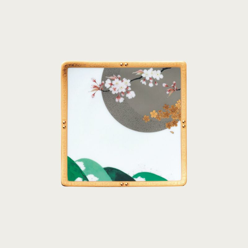 四季彩舞曲） 15cm菓子皿揃 (6枚) (絵変り) 食器・カトラリー・グラス