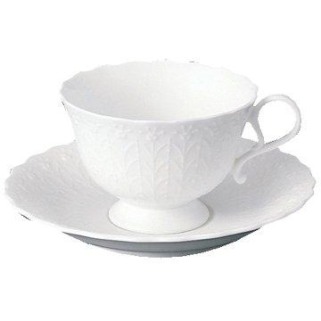 ナルミ　シルキーホワイト　コーヒー碗皿　6客セット ナルミ シルキーホワイト Silky White 高台兼用碗皿 6客セット