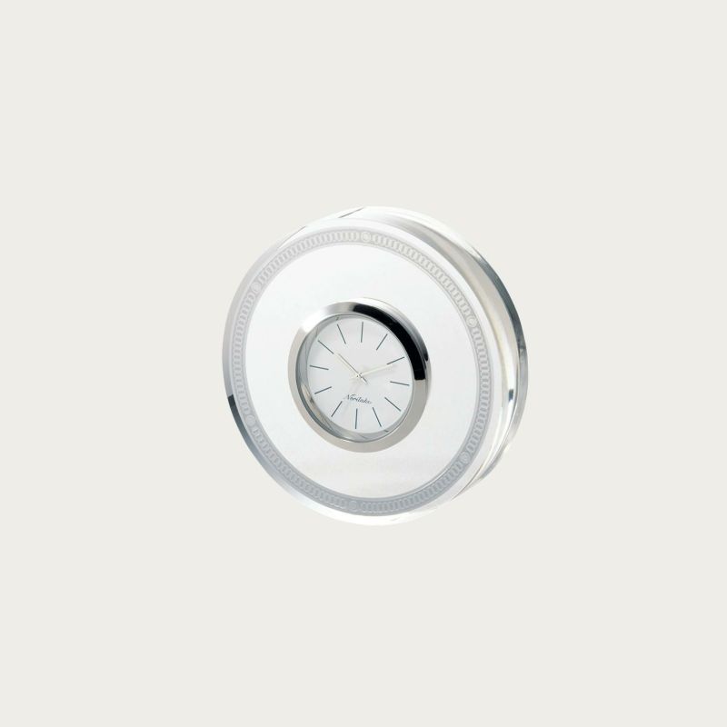 【Noritake（ノリタケ）】［メゾンコレクション］　ロシェルプラチナ　置時計　(丸型)
