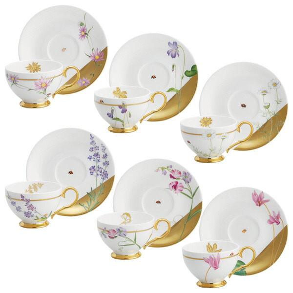 【Noritake（ノリタケ）】（レディバグ）　ティー・コーヒー碗皿セット(6客)(絵変り) 122,223円