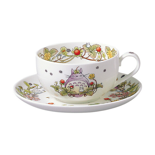 【Noritake（ノリタケ）】（となりのトトロ）　スペシャルコレクション ミルクティー碗皿（へびいちご編）