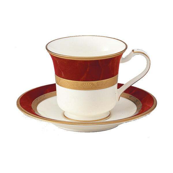 【Noritake（ノリ竹）】（フィッツジェラルド・ヘミングウェイ） アメリカン碗皿 （マロン）