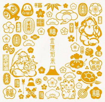 【代引不可】福づくしふきん (金運) 【ご申しつけるユニット50枚】