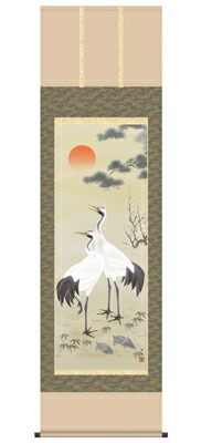 楽天市場】松竹梅鶴亀 掛軸 : 襖（ふすま）・掛け軸屋 和紙苑