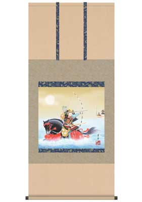 掛け軸（端午の節句） 波上武者(尺五横）／吉田芳月｜インターランド店 15,295円