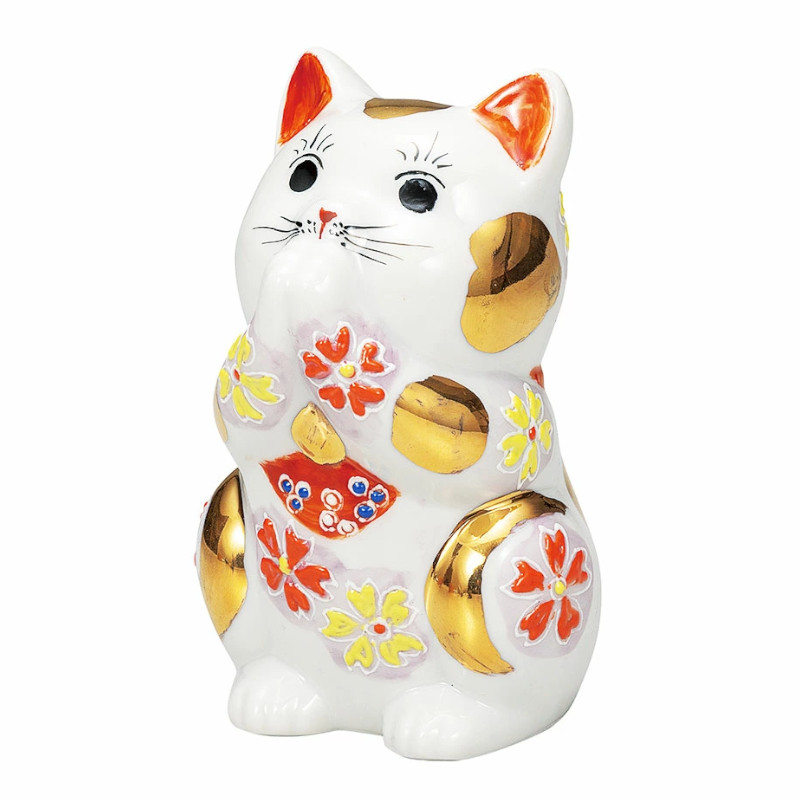 【代引不可】　　【九谷焼】　３．８号お祈り猫・金ブチ盛　　K9-1607｜インターランド店 8,191円