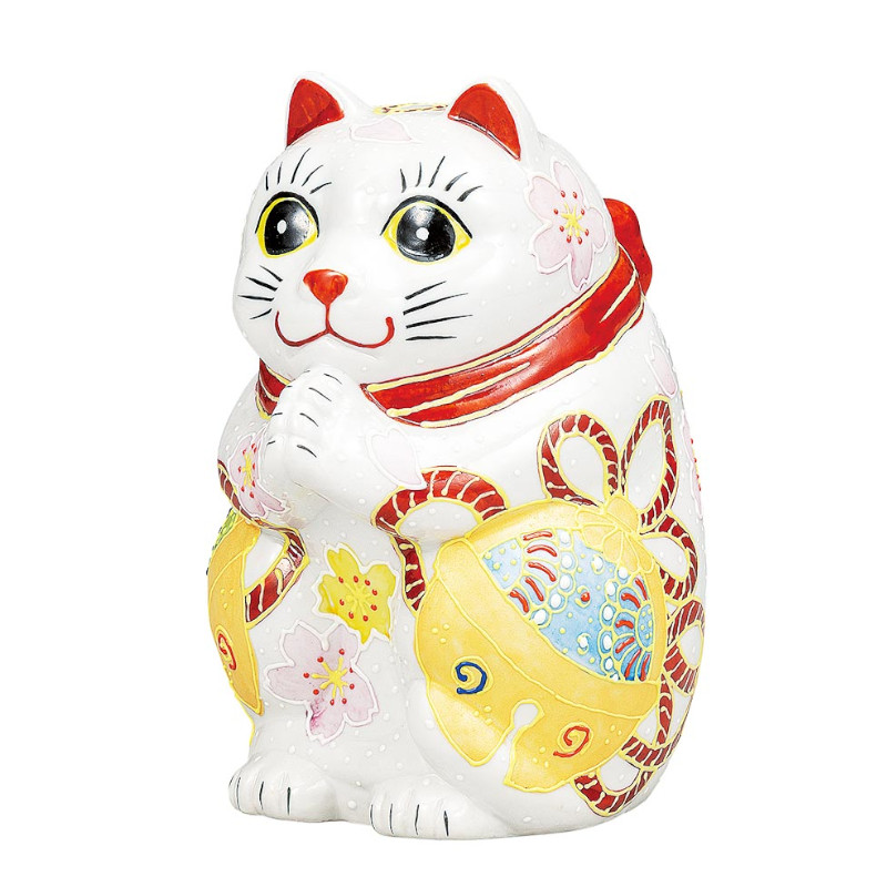【代引不可】  【九谷焼】 ５号お願い猫・福鈴  K9-1619