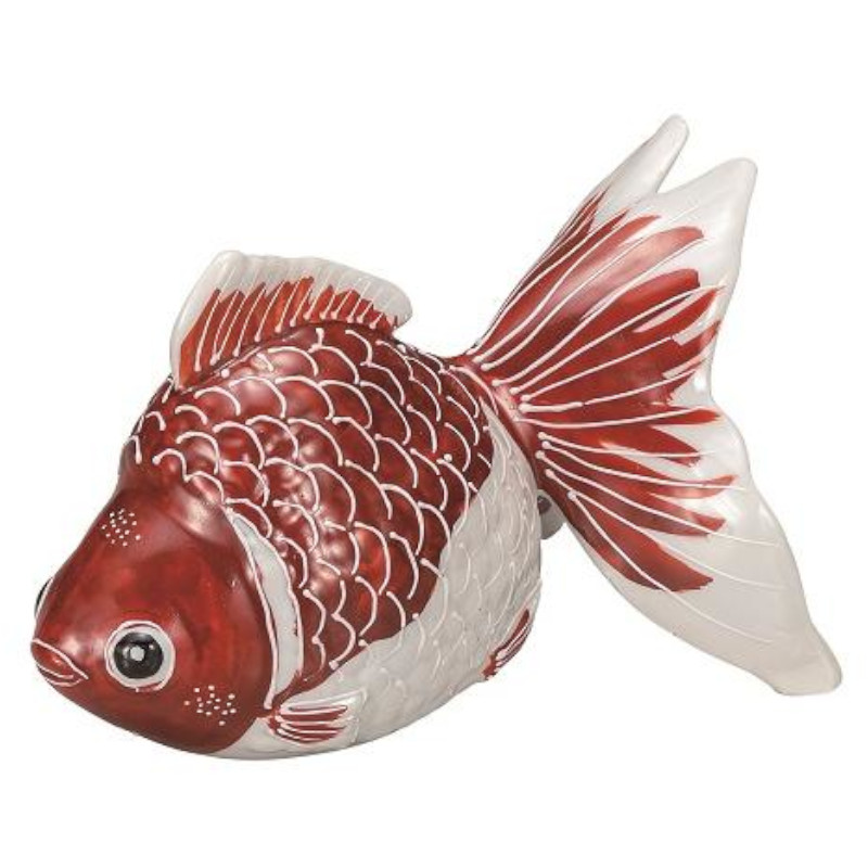 【代引不可】  【九谷焼】 ５号金魚・紅白彩  K9-1721