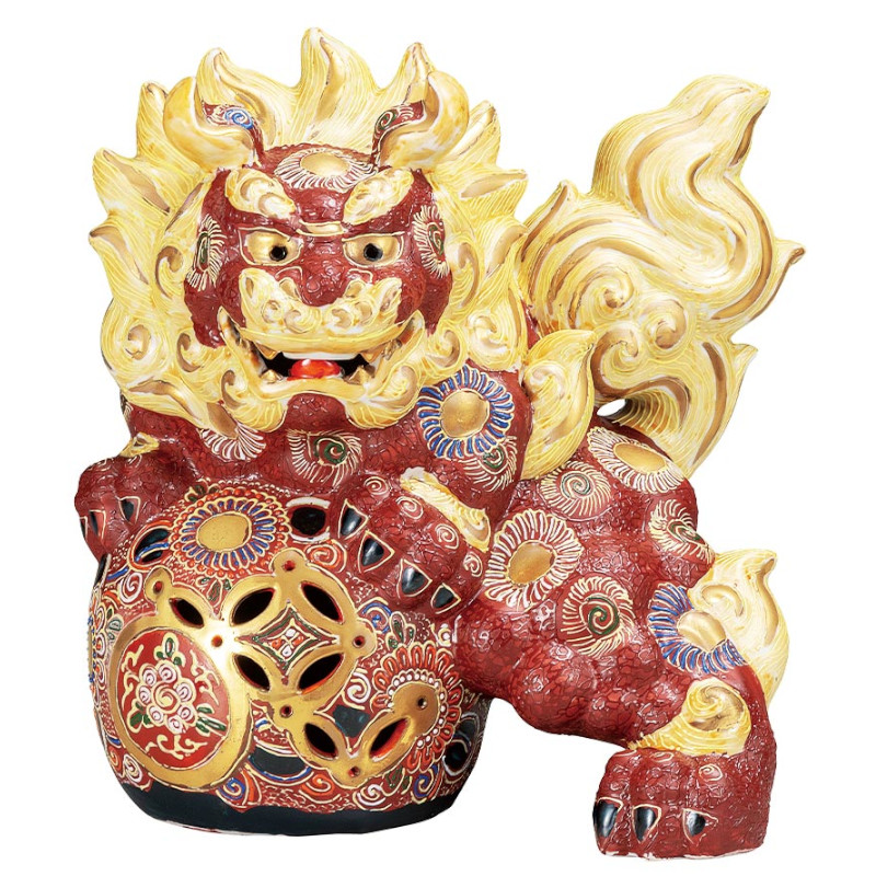 楽天市場】九谷焼 10号剣獅子 緑彩 : 九谷陶芸 北山堂 楽天市場店