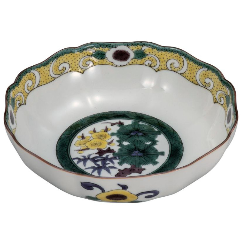 【代引不可】 【九谷焼】 5.2号鉢・松竹梅 銀泉窯 K9-314|インターランド店