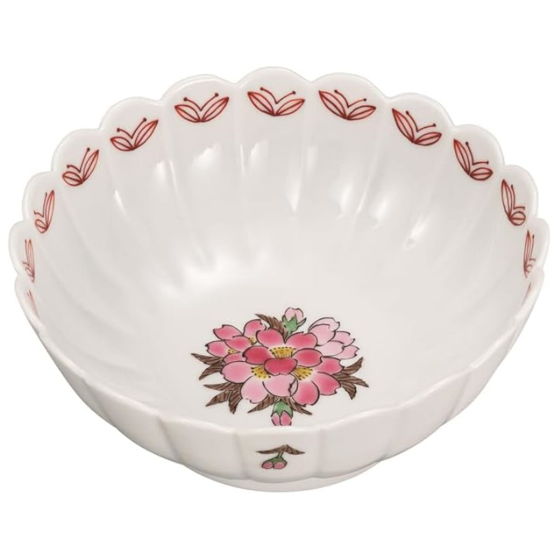 【代引不可】 【九谷焼】 5.2号鉢・桜花 新田 智子 K9-316|インターランド店