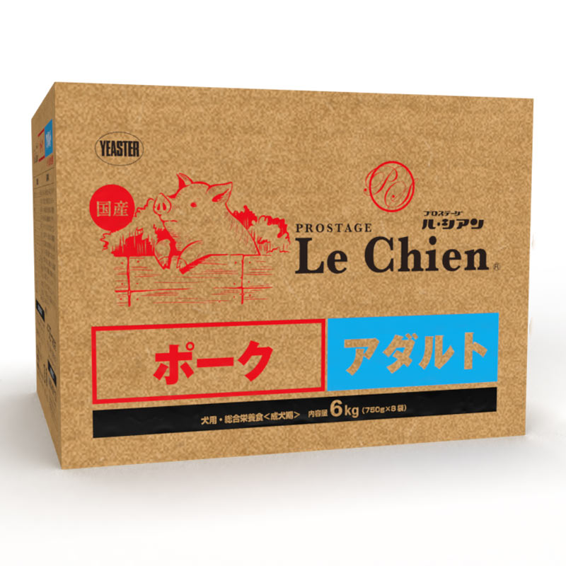労働者階級高座 ル・シアン 豚肉 成年者（1歳からの成犬用）6kg（750g×8袋）