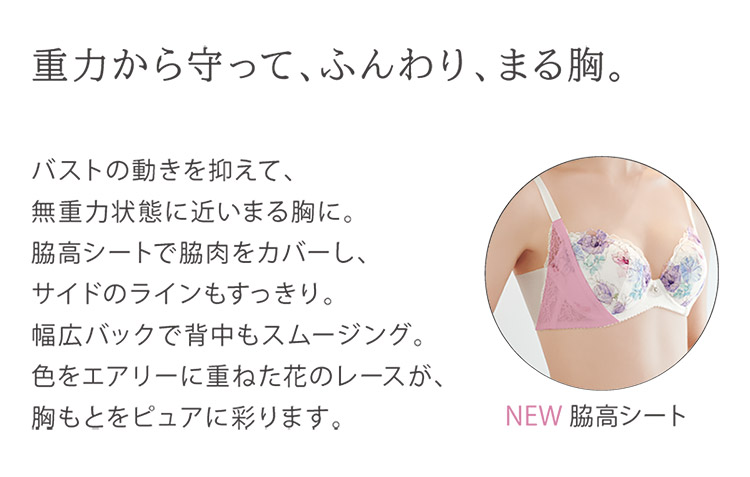 ワコール重力に負けないバストケアBraBRB464シリーズブラジャー単品