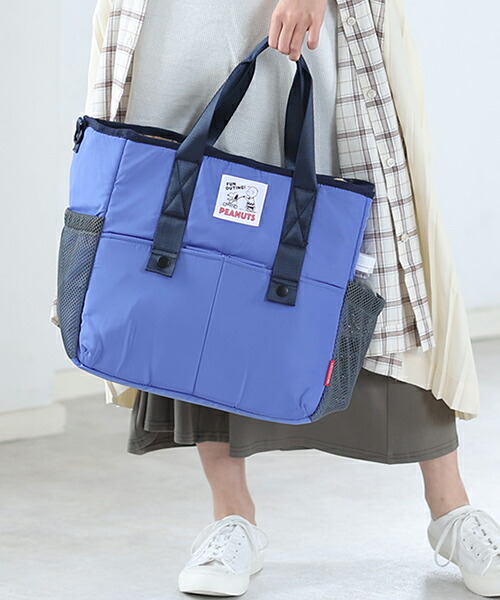 マザーズバッグ 2way 2way Rootote おしゃれ たくさん ショルダー ショルダーバッグ スヌーピー トート トートバッグ バック ピーナッツ ポケット マザーバッグ ママバッグ マミールー ユニセックス ルートート レディース 仕切り 大容量 抗菌 洗える 消臭 犬印本舗 軽量