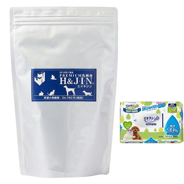 【送料無料】エイチアンドジン (H&JIN) Premium乳酸菌 H&JIN 動物用 450g 【デオクリーンプレゼント】|犬想い