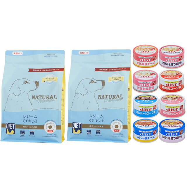 【送料無料】ナチュラルハーベスト レジーム チキン 1.1kg 大粒 2袋【デビフ85g缶詰 1缶プレゼント】