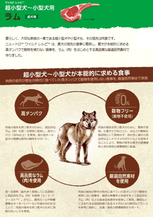 ニュートロ ワイルドレシピ 超小型犬-小型犬用 4kg 4個セット 成犬用 ...